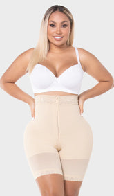 FAJAS MYD SXA00728 HOURGLASS POST SURGERY BBL EXTRA HIGH WAIST SHAPEWEAR T SHORTS FOR TUMMY CONTROL / POWERNET