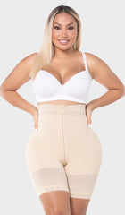 FAJAS MYD SXA00728 HOURGLASS POST SURGERY BBL EXTRA HIGH WAIST SHAPEWEAR T SHORTS FOR TUMMY CONTROL / POWERNET