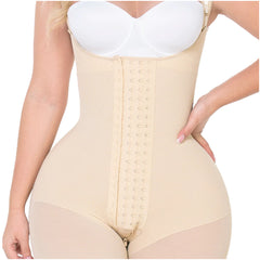Fajas MYD F00489 | Fajas Colombianas Post Surgery Mid Thigh Shapewear Bodysuit for Guitar and Hourglass Body Types