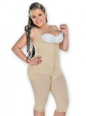 MYD F0075 KNEE-LENGTH FAJA WITH BACK COVERAGE AND WIDE STRAPS