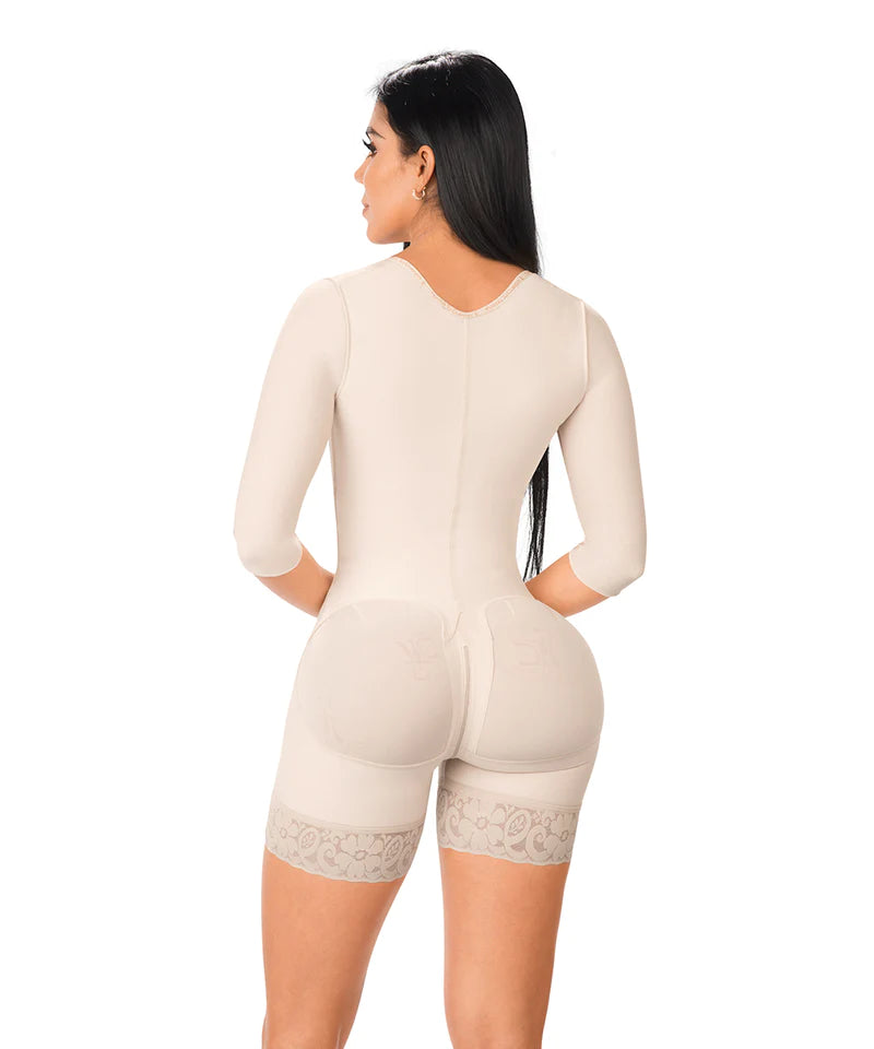forma tu cuerpo O-225 Open Bust Bodysuit Knee Length - Long