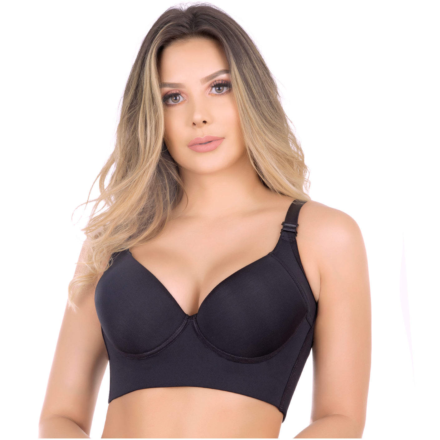 UpLady 8532 | Extra Firm High Compression Full Cup Push Up Brassier - 32B /  Black